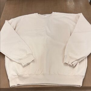 Brandy Melville John Galt Crewneck Sweatshirt in Cream One Size Oversized